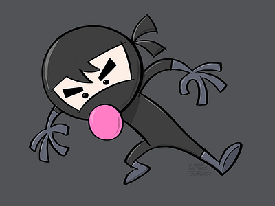 Print Ninja Mascot: Thank You Image arrrggghhh bubblegum characterdesign companymascot ninja printing printninja