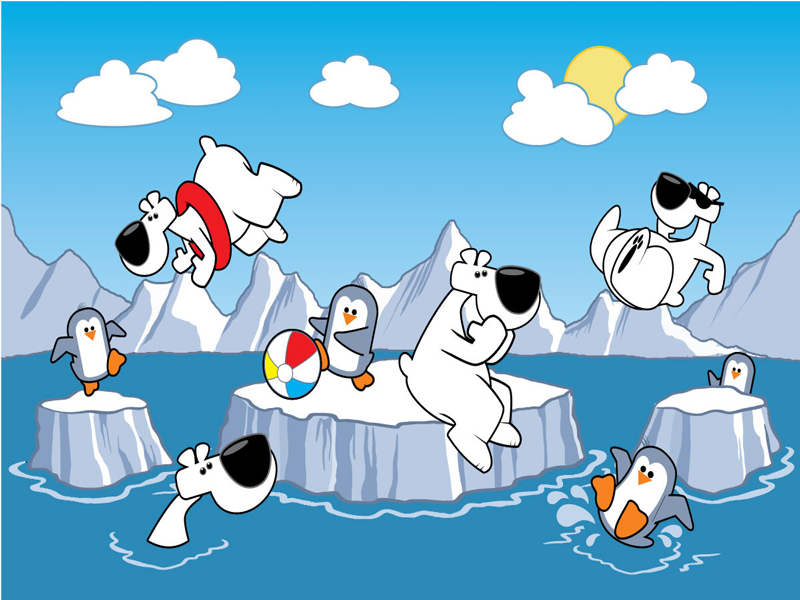 Polar Pool Party by Jim “Arrrggghhh” Romer on Dribbble