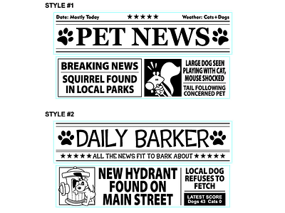 Dog Newspaper Designs 1of3