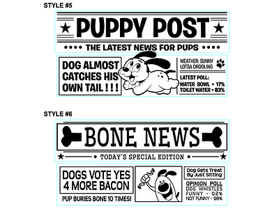 Dog Newspaper Designs 2of3 arrrggghhh cute dogs humor pets pettoy productdesign puppy vinyl vinyltoy
