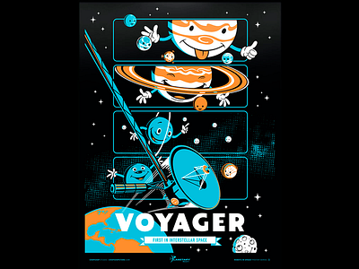Kids Space Voyager - Poster Series (1 of 3) arrrggghhhink chopshopstore planetarysociety poster probe space spaceprobe voyager