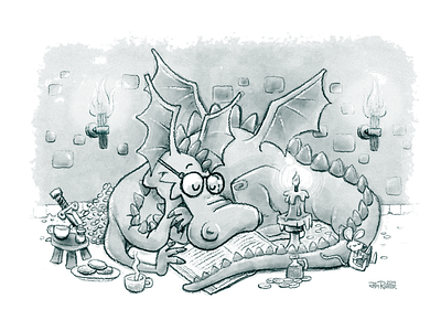 For SCBWI: Adventure Reading Dragon arrrggghhh arrrggghhhink characterdesign cute dragon illustration kidlit scbwi whimsical