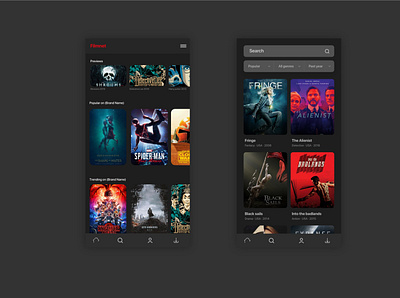 Filmnet ui app design ux