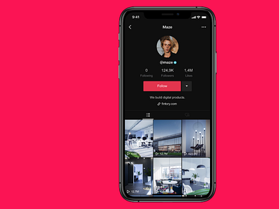 Profile screen app design ui ux