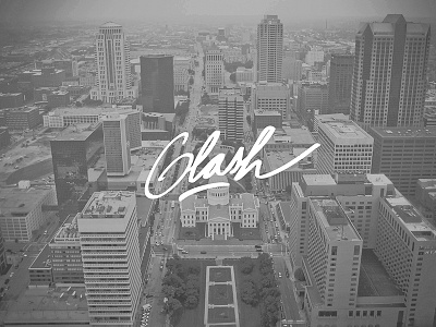 Glash brand city clothes debut girl handwritten lettering logo logotype