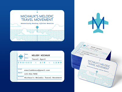 Michaux's Business Card brand design business card card illustration logo