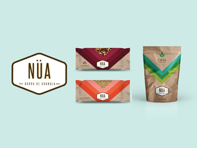 Nua Granola Bar Logo & Packaging adobe ilustrator bar granola logo packagedesign