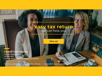 Landing Page for Tax Refund Website adobe photoshop lading page website