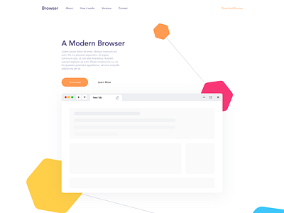 Landing Page Design for a New Browser
