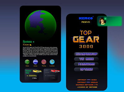 Inspiration Top Gear 3000 brain branding branding concept concept design game illustration interface menu design nintendo powerpoint pptx snes topgear topgear3000 web