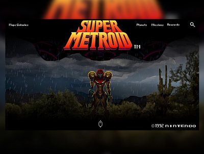 Interface Super Metroid - 1992 1992 animation branding design game illustration illustrator minimal nintendo powerpoint snes supermetroid typography web