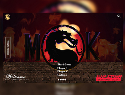 interface MK menu intro controler design fight game illustration interface intro logo menu mortalkombat nintendo powerpoint pptx snes ultimate3mortalkombat web