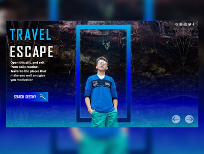 interface travel explore blue concept design designer energy escape green ground illustration interface landspace nature powerpoint ppt template pptx templatedesign travel web