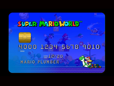 Interface Concept Credit Card Super Mario World 1 creditcard design game illustration interface mario nintendo powerpoint pptx snes supermario web