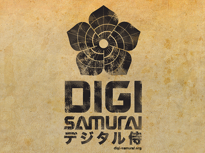 DIGI Samurai crest custom typography digi samurai japanese