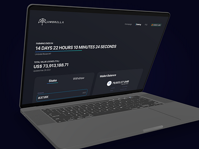 Crypto Token Staking Website💰 blockchain crypto dark simplicity ui