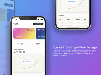 Crypto Wallet Manager app crypto finance uidesign