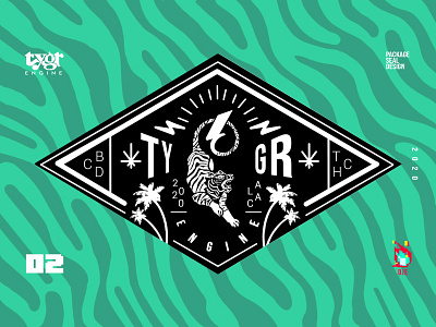 Tygr Seal V2 branding cannabis design exploratory graphic art icon illustration logo pattern photoshop stripes tiger typography vector