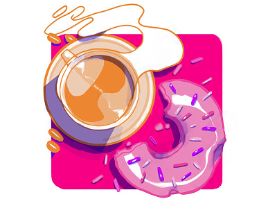 Dunkin' Donuts Rework Asset asset branding design exploratory flat icon illustration logo simple