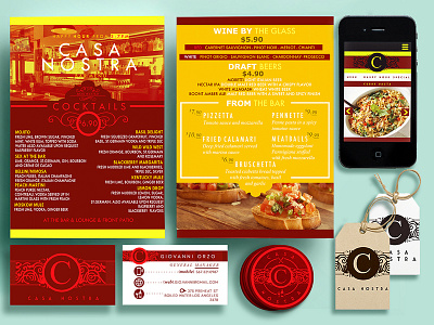 Casa Nostra Identity branding design food and beverage icon idendity logo menu design