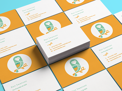 Remedy Owl Business Cards Mockup branding business cards design exploratory flat idendity mental health simple