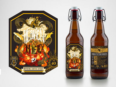 Heaven and Hell Beer Bottle MockUp