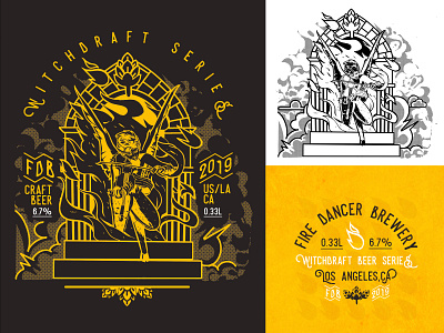 Fire Dancer Brewery Logo Set