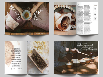 "The Way of Tea" Feature Article design editorial editorial design graphic design print design typogaphy