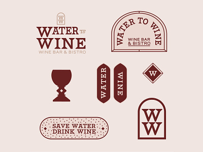 Water to Wine Brand Identity Concept brand identity branding branding design design graphic design logo logo design logo marks