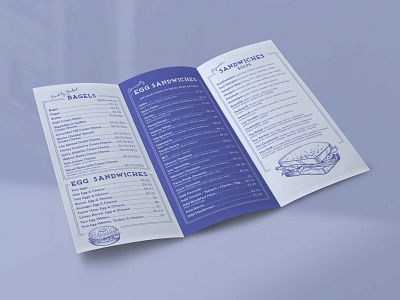 Goldbergs's Deli & Bagels Take Out Menu design graphic design menu design print design