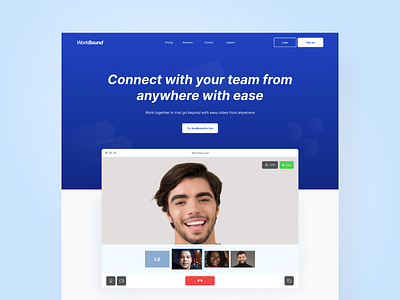 WorkBound Landing Page Design