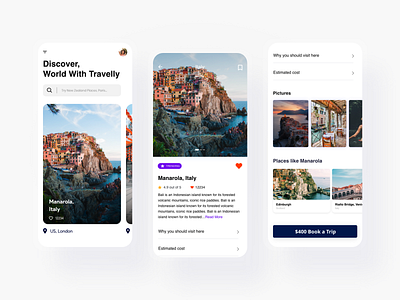 Travel App Design 2 adobe xd design minimal mobile app design travel travel agency travel app ui ux