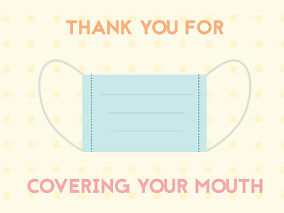 Thank you for covering your mouth character coronavirus covid19 design illustator illustration