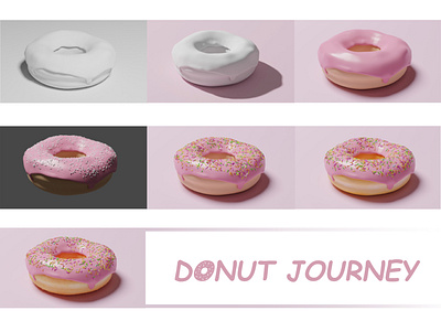 DONUT JOURNEY 3d blender design donut illustator illustration rendering