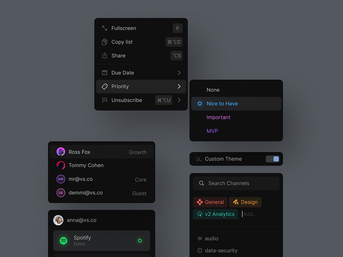 Popover Components by Wojciech Zieliński on Dribbble