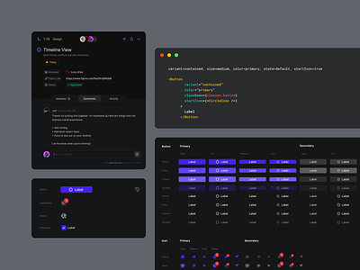 Visual System 2 Variants buttons code components design system figma react variants visual system