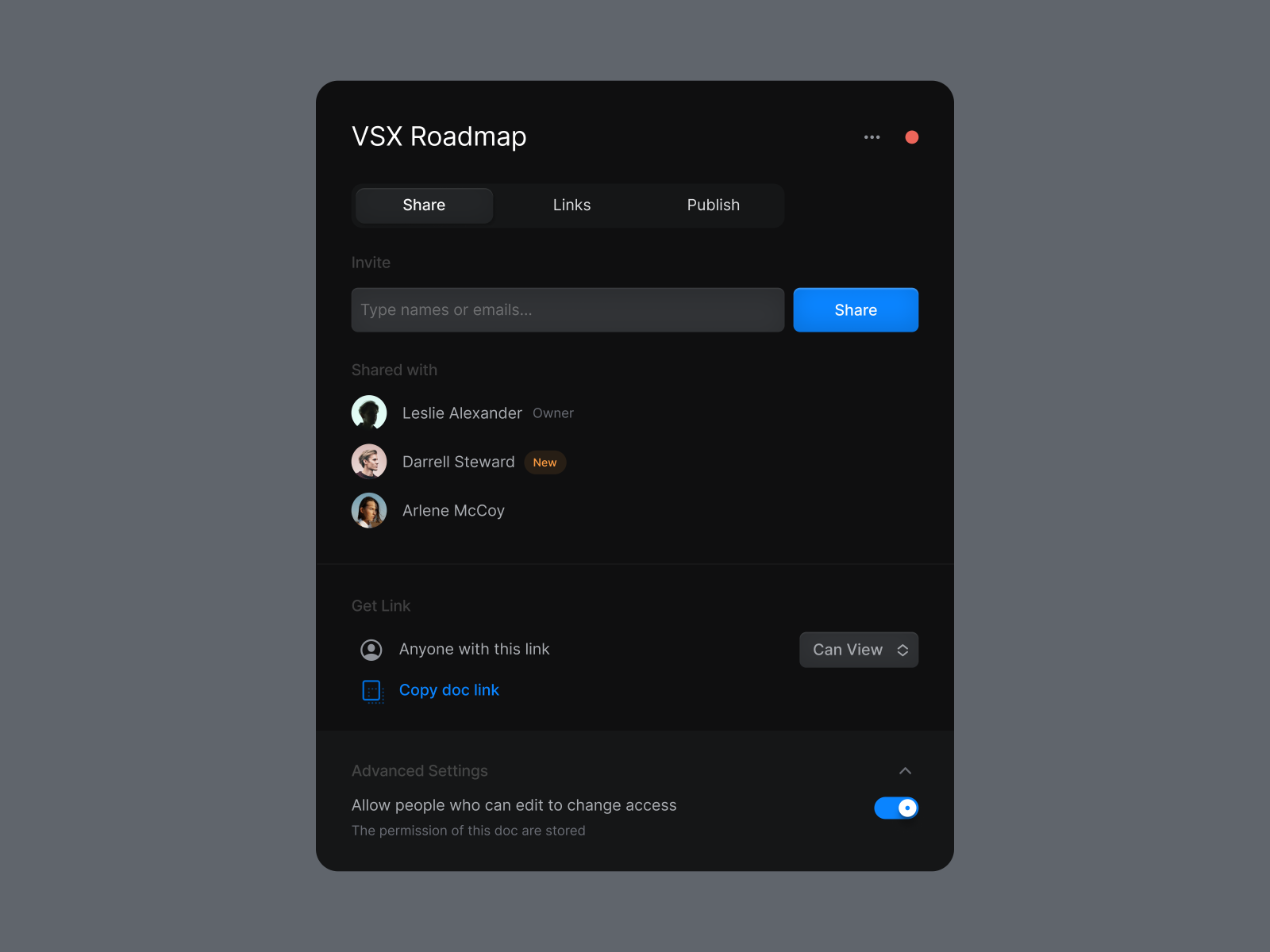 Shared ui