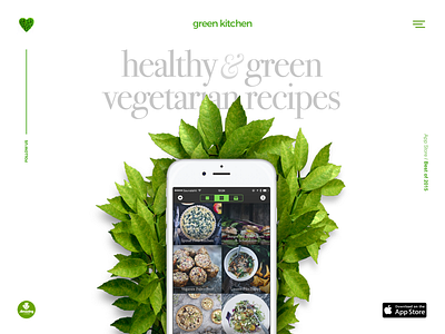 green kitchen app clean desktop ecommerce flat landing minimalist mobile simple ui webdesign