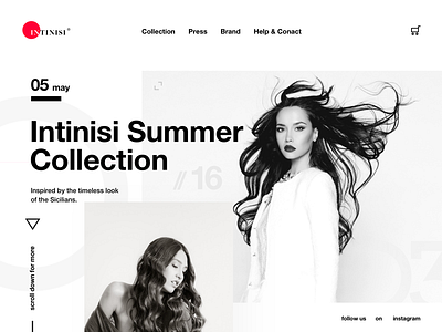 Intinisi S-C 2016 clean desktop ecommerce fashion flat landing minimalist simple ui webdesign