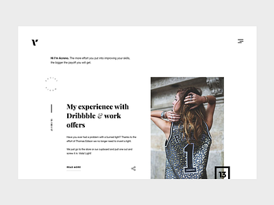 Personal Blog #2 blog clean flat minimal webdesign white