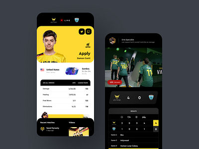 Overwatch League UI app blizzard concept e sport esport ios iphonex league overwatch ui