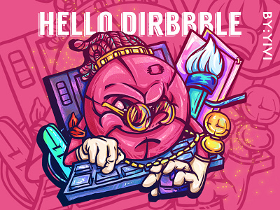 Hello dribbble design dribbble illustration