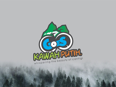 Logo goes to kawah putih design illustration logo vector