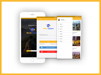 Protfolio Travel App app designeremrul emrul mobile app ui ux ui kits