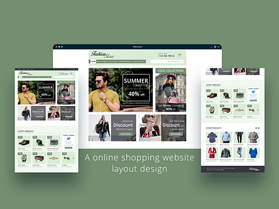 Online Shop website Layout designeremrul emrul ui ux ui kit web tamplate web ui design