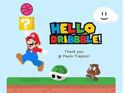Super Mario Welcome to Dribbble illustration supermario vector