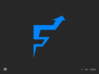 FS Logo branding logo monogram negative space