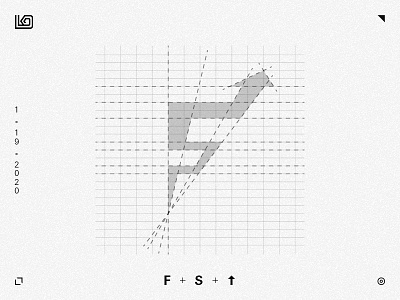 F + S Monogram Logo Design Process logo design monogram negative space process
