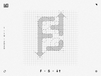 F + S + F Monogram Logo Design Process branding golden ratio logo logo design process monogram negative space