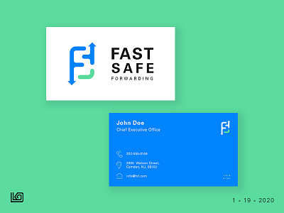 Fast Safe Forwarding Business Card branding business card graphic design modern